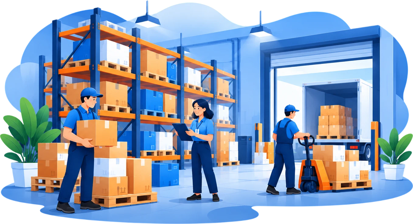 Illustration du module Entrepôt